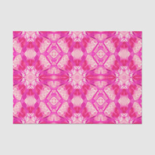Papel De Seda Padrão de Corante Rosa-Rosa Fuchsia e Pastel