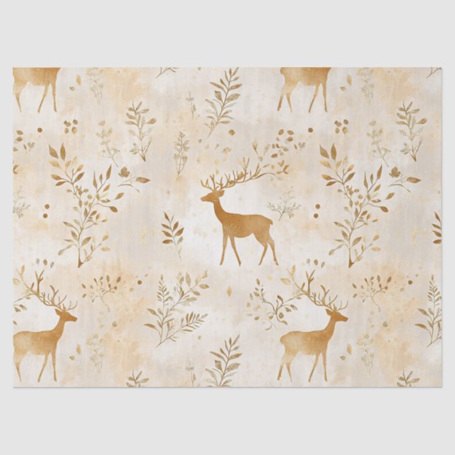 Papel De Seda Padrão de Corça Country Francês (Frente )