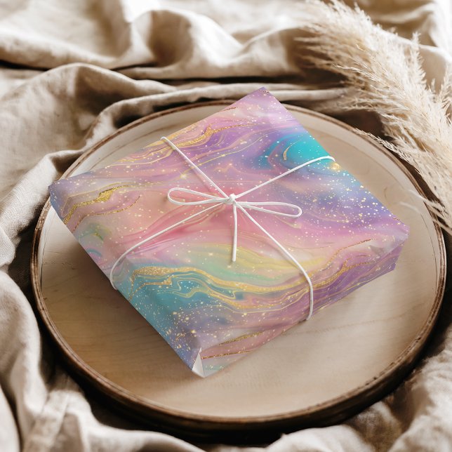 Papel De Seda Padrão de Cores Glitter Pastel Abstrato Chic (Criador carregado)