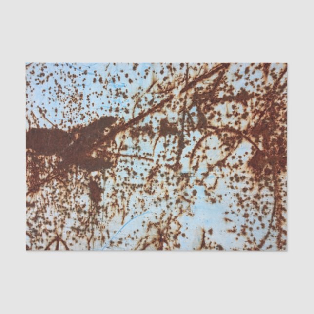 Papel De Seda Padrão de Corrosão de Metal Rustado Branco (Frente )