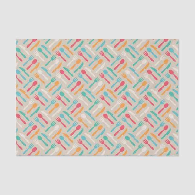 Papel De Seda Padrão de cozinha 3 (Frente )