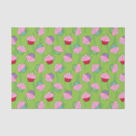 Papel De Seda Padrão de Cupcake do cérebro Zombie