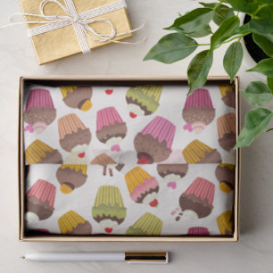 Papel De Seda Padrão de cupcake, Padrão de Muffin, Chocolate, Co