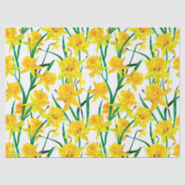 Papel De Seda Padrão de Daffodil Amarelo