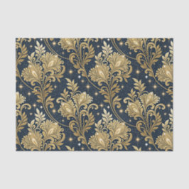 Papel De Seda Padrão de Damasco Floral Palácio Real Brilho Doura