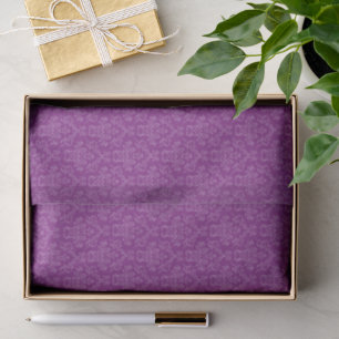 Papel De Seda Padrão de damasco roxo vintage