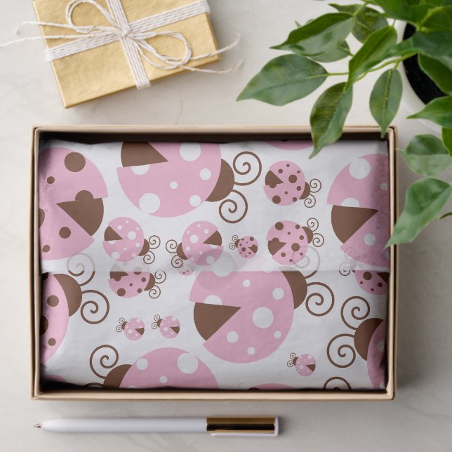 Papel De Seda Padrão De Damybugs, Damybugs Bonitos, Damybugs Ros (Presente)