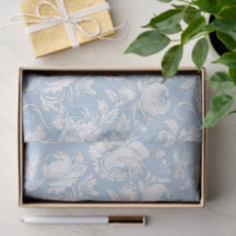 Padrão de decoupage chinesice azul e branco