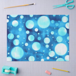 Papel De Seda Padrão de Decoupage de Bolinhas Brancas Azuis Dist