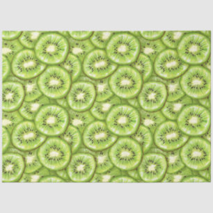Papel De Seda Padrão de Decoupage de Fatias de Kiwi