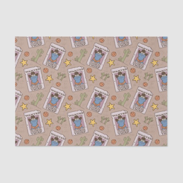 Papel De Seda Padrão de Desejo do Monstro do Cookie (Frente )