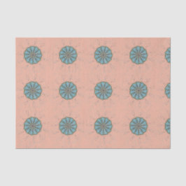 Papel De Seda Padrão de desenho de flor azul