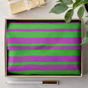 Papel De Seda Padrão de Design de Listras Elegantes Roxo Verde