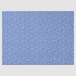 Papel De Seda Padrão de Diamante Azul Floral do Chic Periwinkle