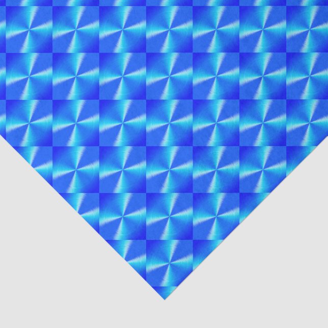 Papel De Seda Padrão de Diamante Azul Real (Detalhes)