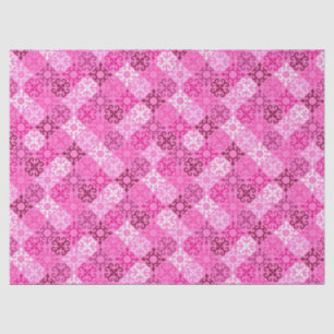 Papel De Seda Padrão de Diamante com Filigrana Rosa