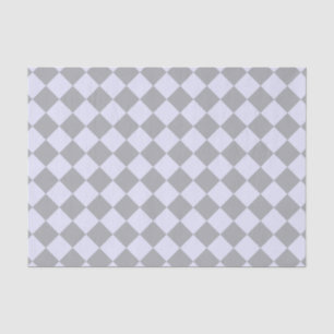Papel De Seda Padrão de diamante em cinzas e lavandas