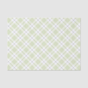 Papel De Seda Padrão de Diamante Xadrez Jade Pálido