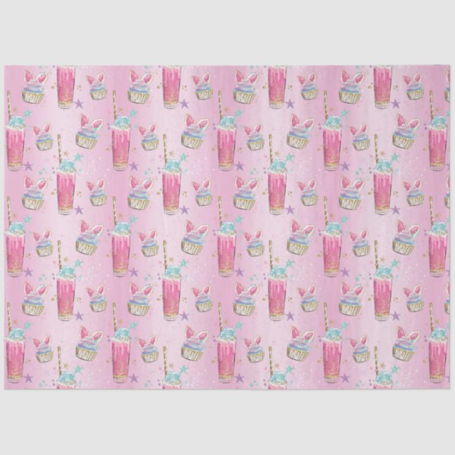 Papel De Seda Padrão de Doces e Açúcar (Frente )