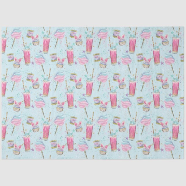 Papel De Seda Padrão de Doces e Açúcar (Frente )