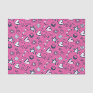 Papel De Seda Padrão de Doodle de Amor de Adolescente Fofo Dia d