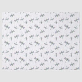 Papel De Seda Padrão de Dragonfly de Aquarela