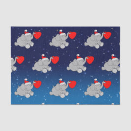 Papel De Seda Padrão de elefante de papais noeis