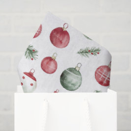Papel De Seda padrão de enfeite de Natal com vibe rústica de aqu