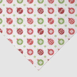 Papel De Seda Padrão de enfeite de Natal Vermelho e Verde