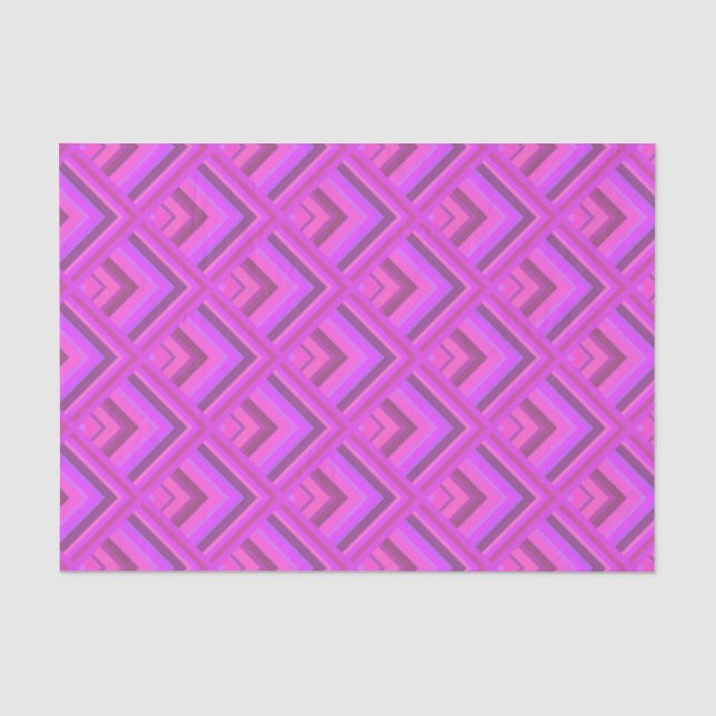 Papel De Seda Padrão de escala de listras rosa (Frente )