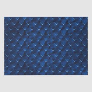 Papel De Seda Padrão de Escamas de Dragão em Folha de Azul Real