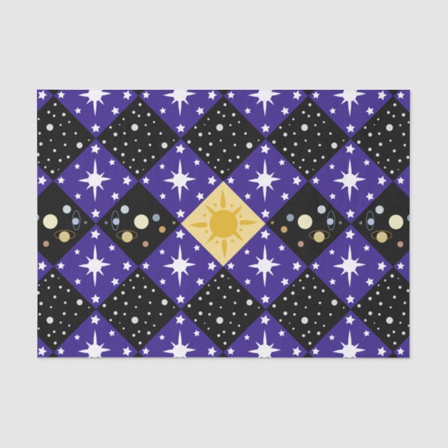 Papel De Seda Padrão de espaço (Frente )