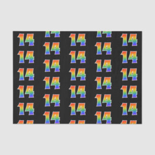Papel De Seda Padrão de Espectro Arco-Íris "14" de Diversão