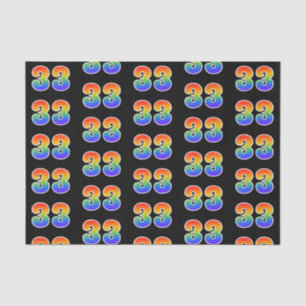 Papel De Seda Padrão de Espectro Arco-Íris "33"