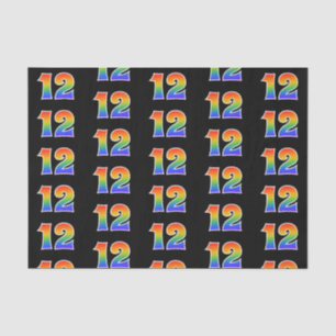 Papel De Seda Padrão de Espectro do Arco-Íris "12"