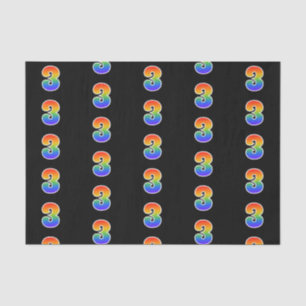 Papel De Seda Padrão de Espectro do Arco-Íris "3"
