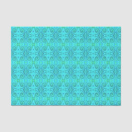 Papel De Seda Padrão de espiral de Arte Líquida de Abstrato Azul