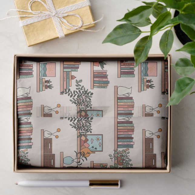 Papel De Seda Padrão de estante de bolso (Presente)