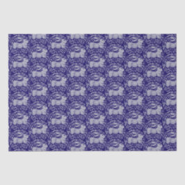 Papel De Seda Padrão de Estilo Morris no Círculo de Aves do Coel