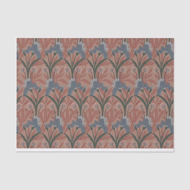 Papel De Seda Padrão de estilo outonal William Morris (Frente )