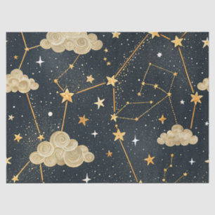 Papel De Seda Padrão de Estrelas da Constelação Celeste (2)