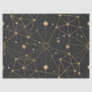Papel De Seda Padrão de Estrelas da Constelação Celeste (3)