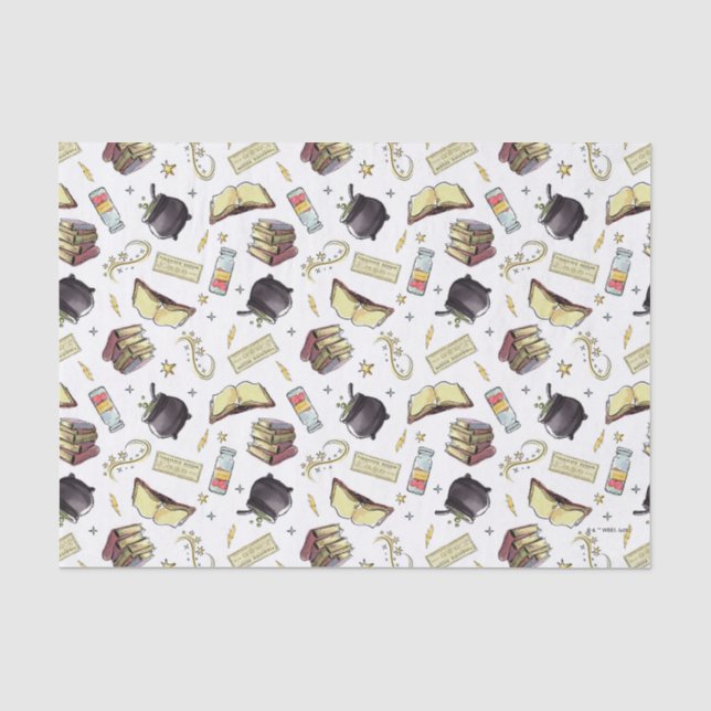 Papel De Seda Padrão de Feitiços e Livros do HARRY POTTER™ (Frente )