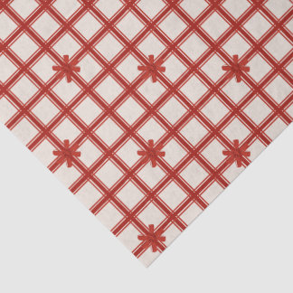 Papel De Seda Padrão de Férias Arcos Vermelhos