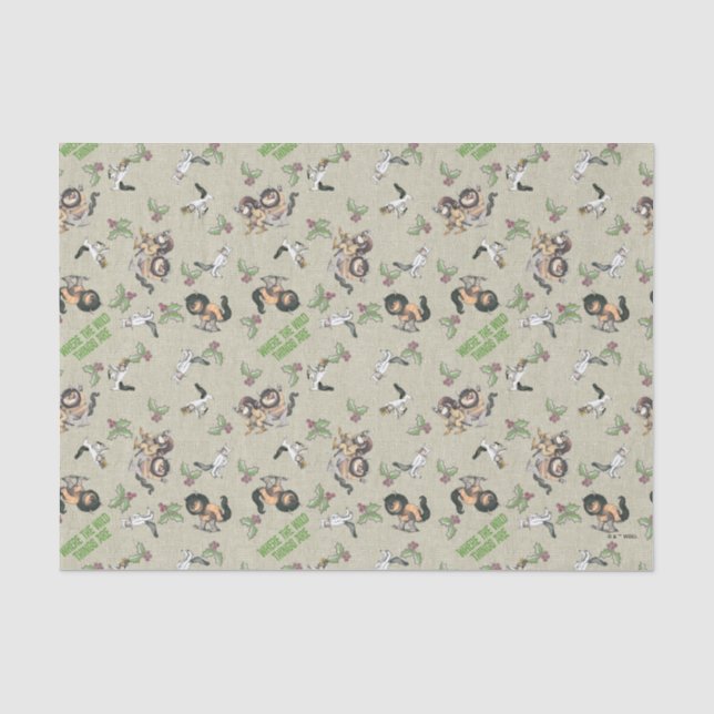 Papel De Seda Padrão de Férias do Wild Rumpus (Frente )