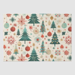 Papel De Seda Padrão de Festas de Inverno Festivas