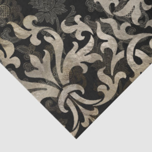 Papel De Seda Padrão de filigrana gótico vintage