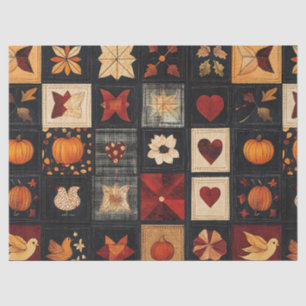 Papel De Seda Padrão de Filtro de Arte Folk Denim Patch Rustic