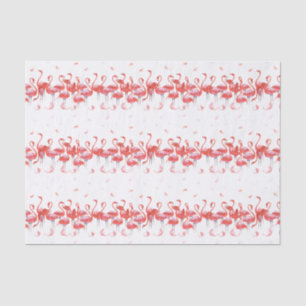 Papel De Seda Padrão de Flamingos Rosa Divertido