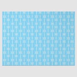 Papel De Seda Padrão de Flocos de Neve de Inverno Azul Claro e B